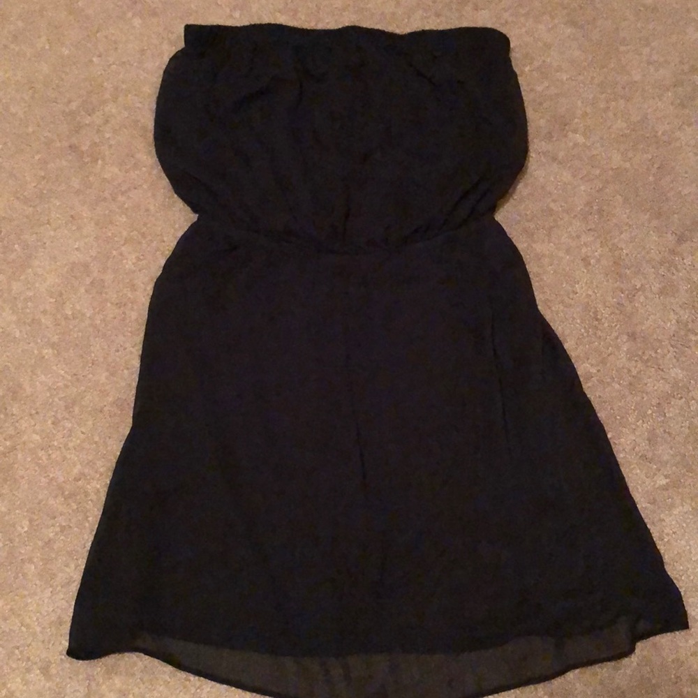 Express black strapless dress
